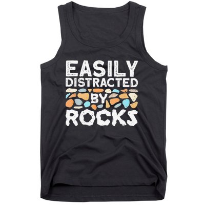 Easily Distracted By Rock Vintage Gift Tank Top