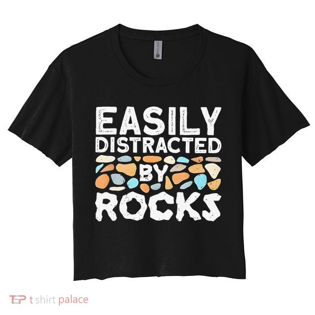 Easily Distracted By Rock Vintage Gift Crop Top