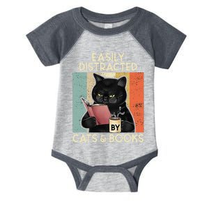 Easily Distracted By Cats And Books For Cat Lovers Infant Baby Jersey Bodysuit