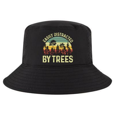 Easily Distracted By Trees Funny Tree Planting Trees Cool Comfort Performance Bucket Hat