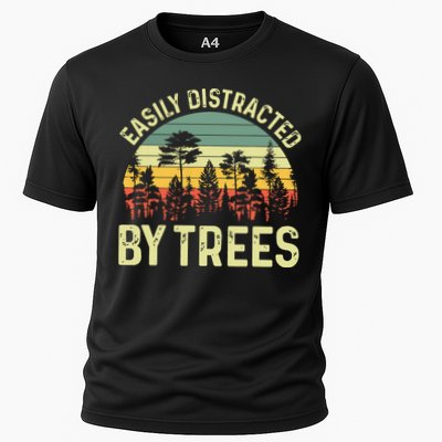 Easily Distracted By Trees Funny Tree Planting Trees Performance Shirt