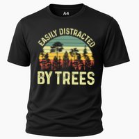 Easily Distracted By Trees Funny Tree Planting Trees Performance Shirt