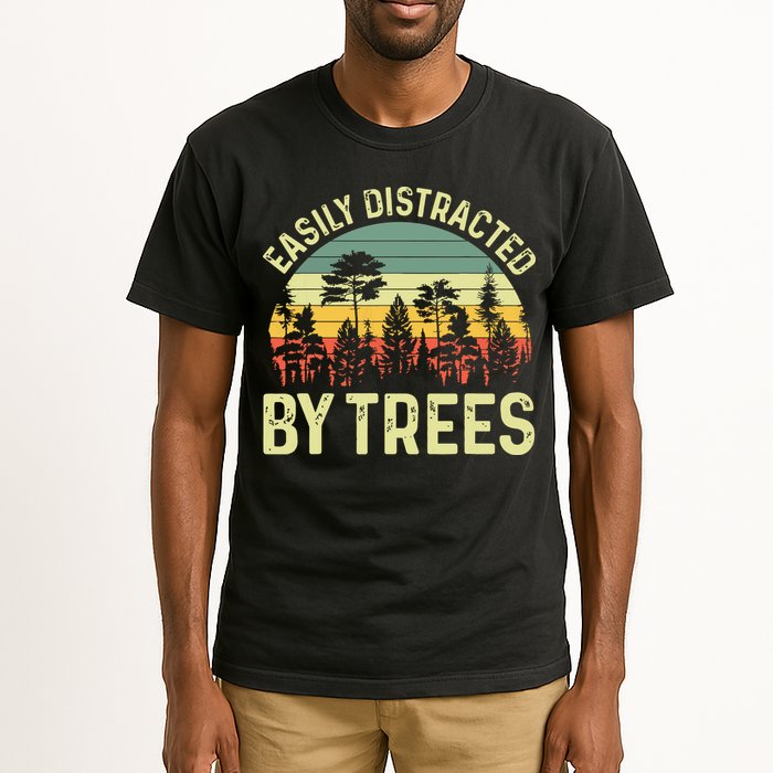 Easily Distracted By Trees Funny Tree Planting Trees Tall T-Shirt
