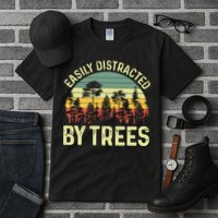 Easily Distracted By Trees Funny Tree Planting Trees Tall T-Shirt
