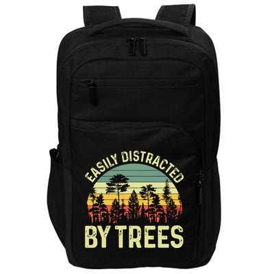 Easily Distracted By Trees Funny Tree Planting Trees Impact Tech Backpack