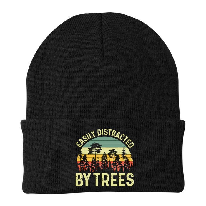 Easily Distracted By Trees Funny Tree Planting Trees Beanie