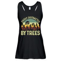 Easily Distracted By Trees Funny Tree Planting Trees Ladies Essential Flowy Tank