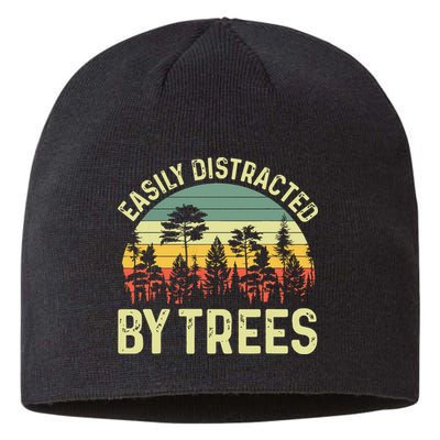 Easily Distracted By Trees Funny Tree Planting Trees Sustainable Beanie