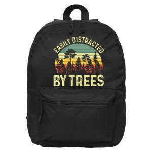 Easily Distracted By Trees Funny Tree Planting Trees 16 in Basic Backpack