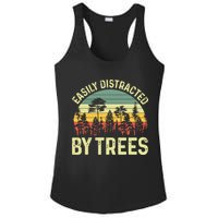 Easily Distracted By Trees Funny Tree Planting Trees Ladies PosiCharge Competitor Racerback Tank