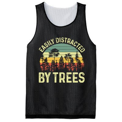 Easily Distracted By Trees Funny Tree Planting Trees Mesh Reversible Basketball Jersey Tank