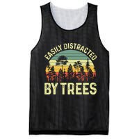 Easily Distracted By Trees Funny Tree Planting Trees Mesh Reversible Basketball Jersey Tank