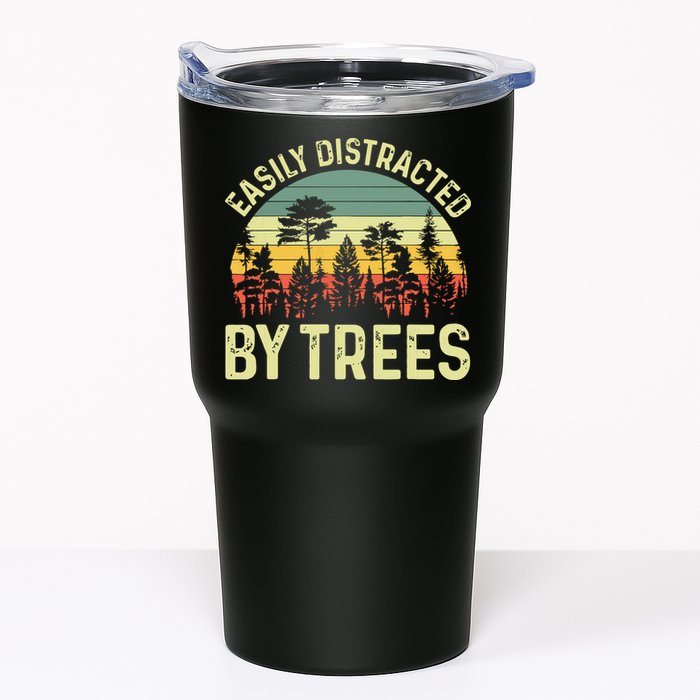 Easily Distracted By Trees Funny Tree Planting Trees Tumbler