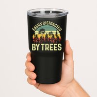 Easily Distracted By Trees Funny Tree Planting Trees Tumbler