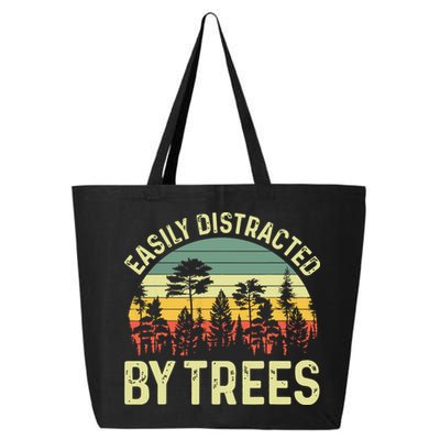 Easily Distracted By Trees Funny Tree Planting Trees 25L Jumbo Tote