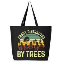 Easily Distracted By Trees Funny Tree Planting Trees 25L Jumbo Tote