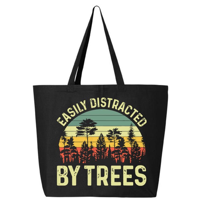 Easily Distracted By Trees Funny Tree Planting Trees 25L Jumbo Tote