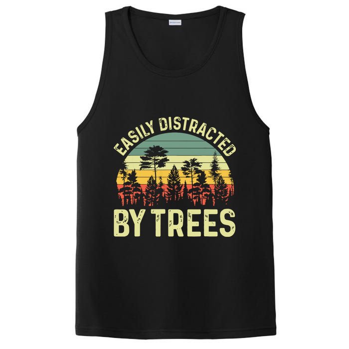 Easily Distracted By Trees Funny Tree Planting Trees PosiCharge Competitor Tank