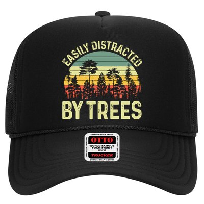 Easily Distracted By Trees Funny Tree Planting Trees Trucker Hat
