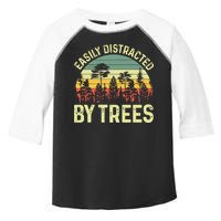 Easily Distracted By Trees Funny Tree Planting Trees Toddler Fine Jersey T-Shirt