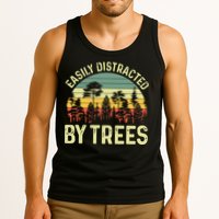 Easily Distracted By Trees Funny Tree Planting Trees Tank Top