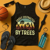 Easily Distracted By Trees Funny Tree Planting Trees Tank Top