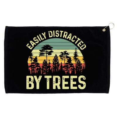 Easily Distracted By Trees Funny Tree Planting Trees Grommeted Golf Towel