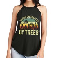 Easily Distracted By Trees Funny Tree Planting Trees Women's Perfect Tri Rocker Tank