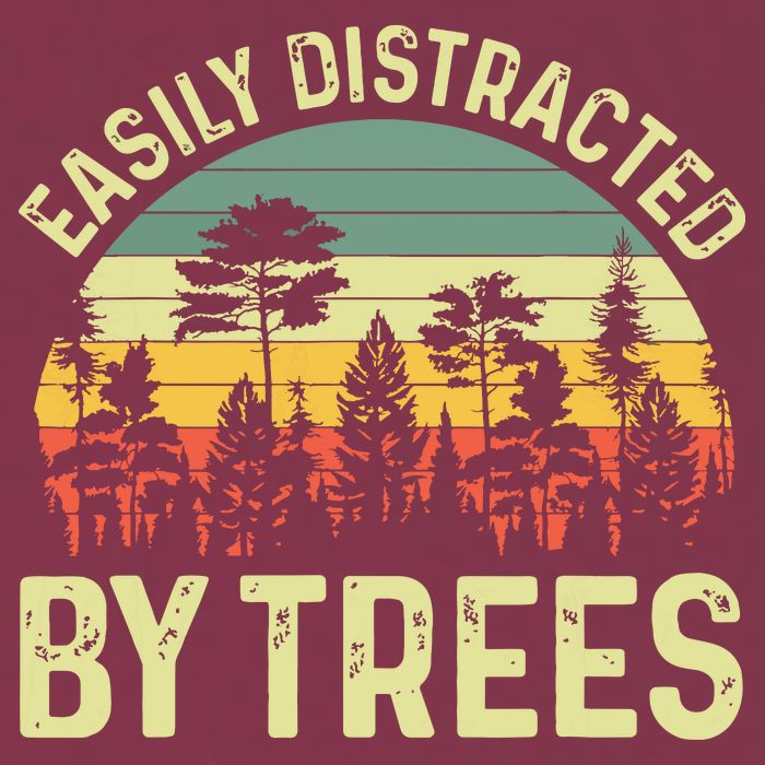 Easily Distracted By Trees Funny Tree Planting Trees 16oz Travel Tumbler