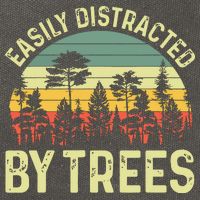 Easily Distracted By Trees Funny Tree Planting Trees Cotton Canvas Backpack