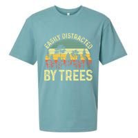 Easily Distracted By Trees Funny Tree Planting Trees Sueded Cloud Jersey T-Shirt