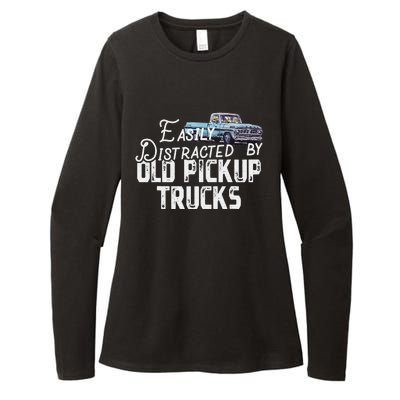 Easily Distracted By Old Pickup Trucks Womens CVC Long Sleeve Shirt