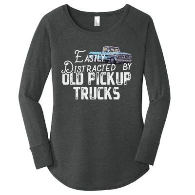 Easily Distracted By Old Pickup Trucks Women's Perfect Tri Tunic Long Sleeve Shirt