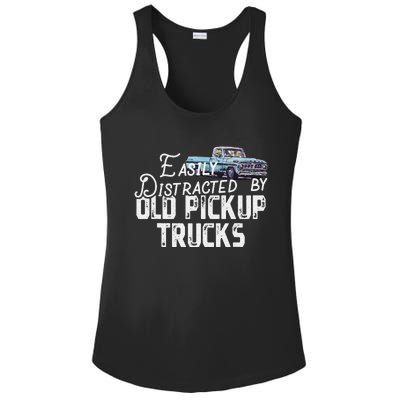 Easily Distracted By Old Pickup Trucks Ladies PosiCharge Competitor Racerback Tank