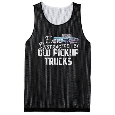 Easily Distracted By Old Pickup Trucks Mesh Reversible Basketball Jersey Tank