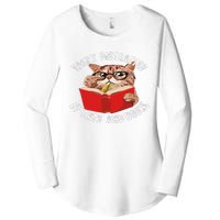 Easily Distracted by Cats and Books - Funny Cat & Book Lover Women's Perfect Tri Tunic Long Sleeve Shirt