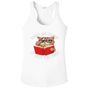 Easily Distracted by Cats and Books - Funny Cat & Book Lover Ladies PosiCharge Competitor Racerback Tank