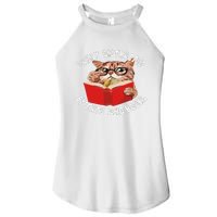 Easily Distracted by Cats and Books - Funny Cat & Book Lover Women's Perfect Tri Rocker Tank