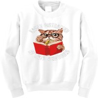 Easily Distracted by Cats and Books - Funny Cat & Book Lover Kids Sweatshirt