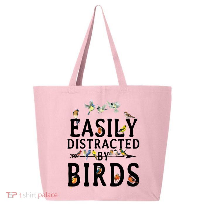 Easily Distracted By Birds Bird Lover 25L Jumbo Tote