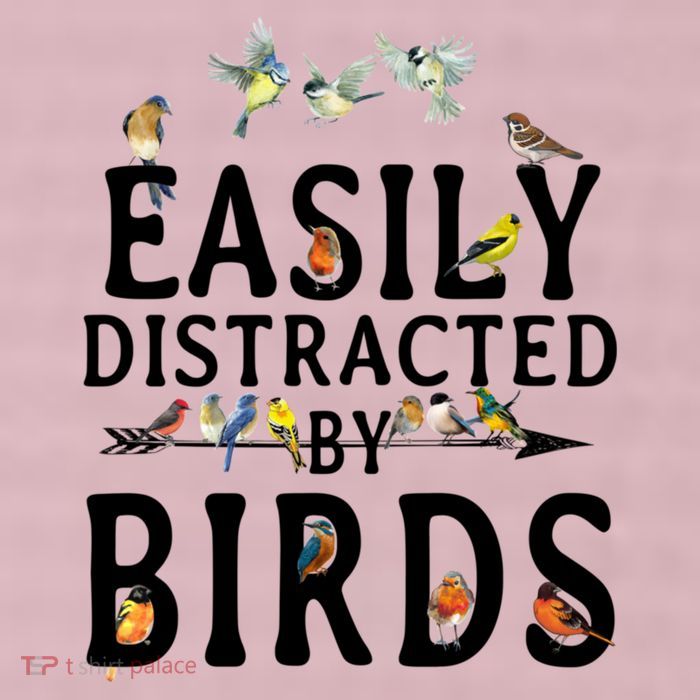 Easily Distracted By Birds Bird Lover 25L Jumbo Tote