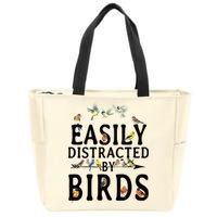Easily Distracted By Birds Bird Lover Zip Tote Bag