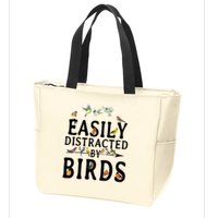 Easily Distracted By Birds Bird Lover Zip Tote Bag