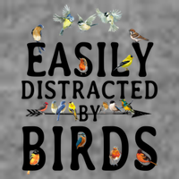 Easily Distracted By Birds Bird Lover 7-Panel Snapback Hat