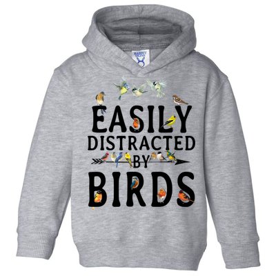 Easily Distracted By Birds Bird Lover Toddler Hoodie