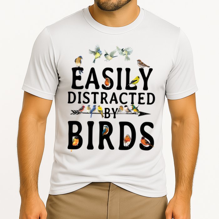 Easily Distracted By Birds Bird Lover Performance Shirt