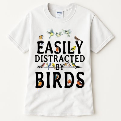 Easily Distracted By Birds Bird Lover Tall T-Shirt