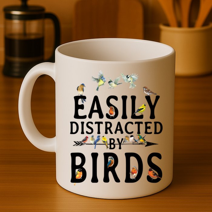 Easily Distracted By Birds Bird Lover Mug