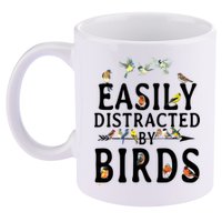 Easily Distracted By Birds Bird Lover 11oz C Handle Ceramic Mug
