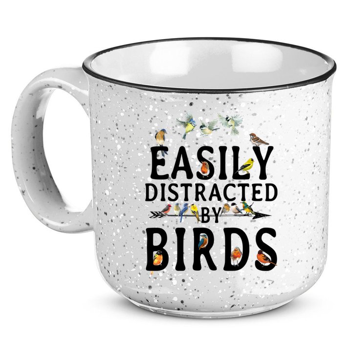 Easily Distracted By Birds Bird Lover 15oz Campfire Ceramic Mug